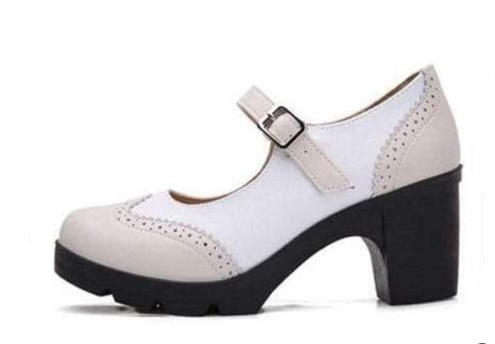 Colette Contrast Mary Jane Heels