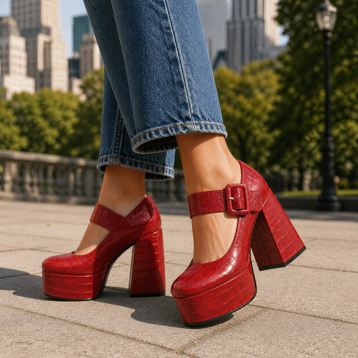Carmela Platform Mary Jane Heels