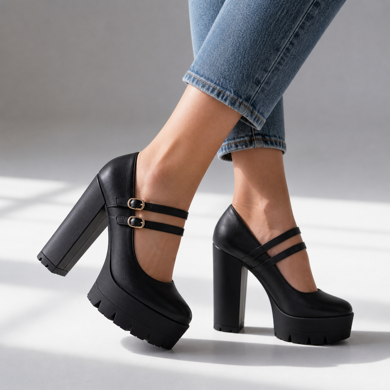 Elara T-Strap Heels