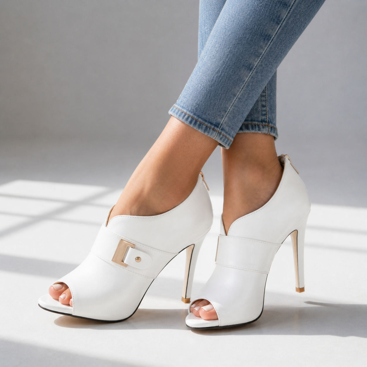 Monroe Peep-Toe Heels