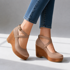 Camille Cross-Strap Wedges