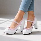 Luna Bow Mary Jane Heels - Sienna Rue