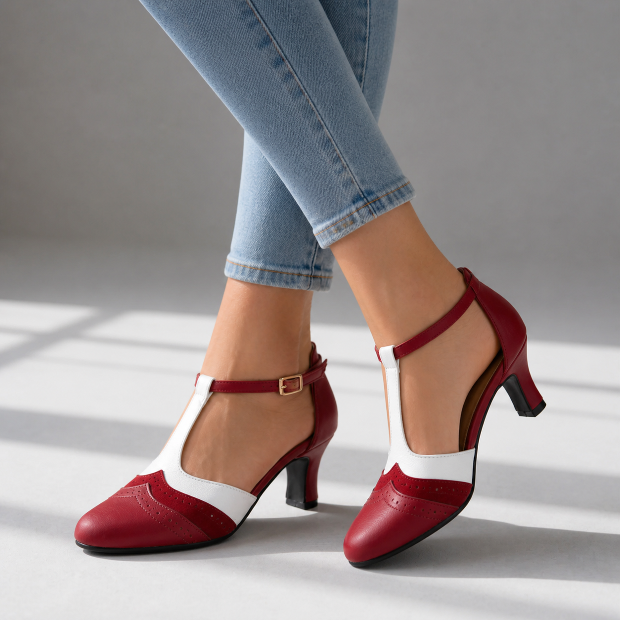 Rosalie Vintage T-Strap Heels