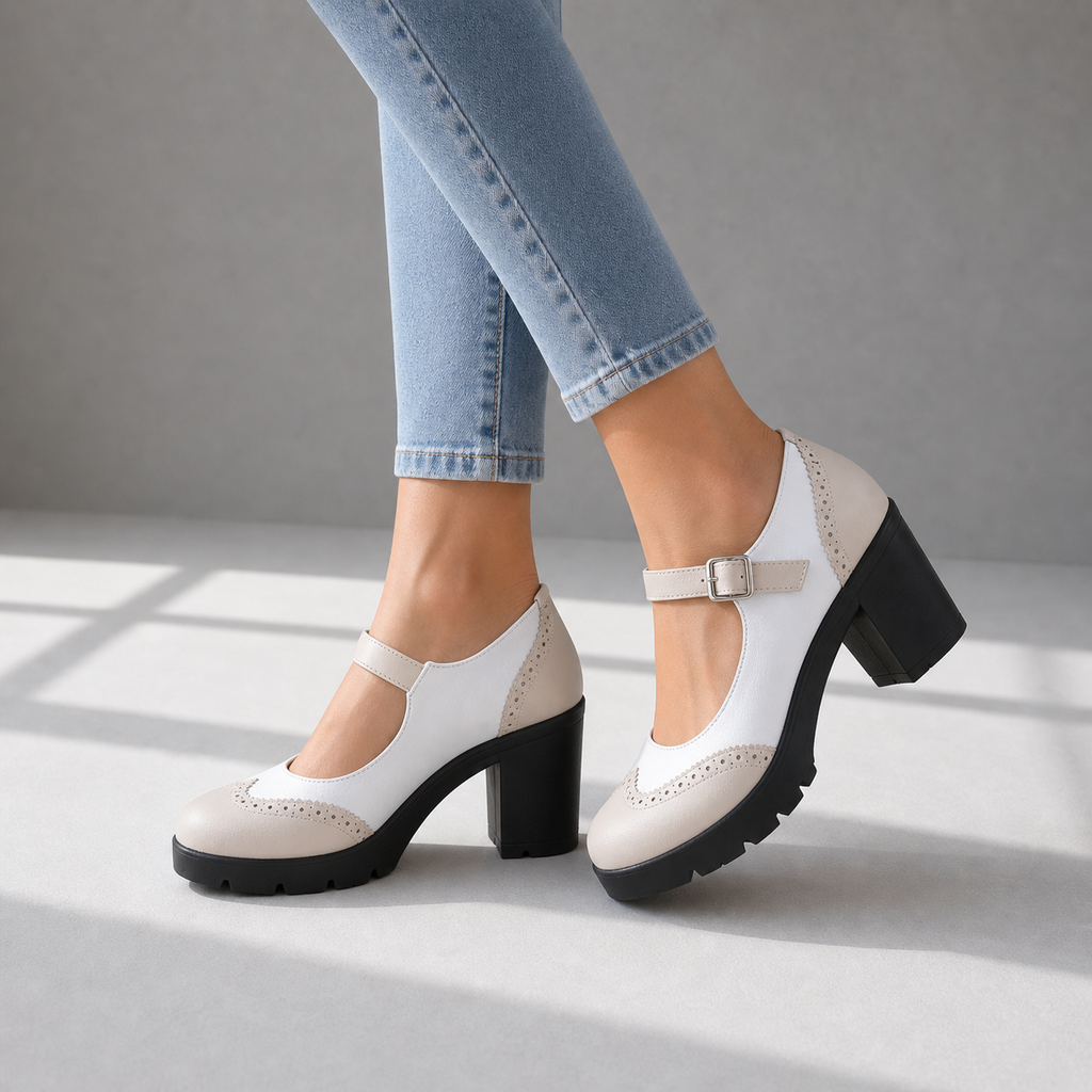 Colette Contrast Mary Jane Heels