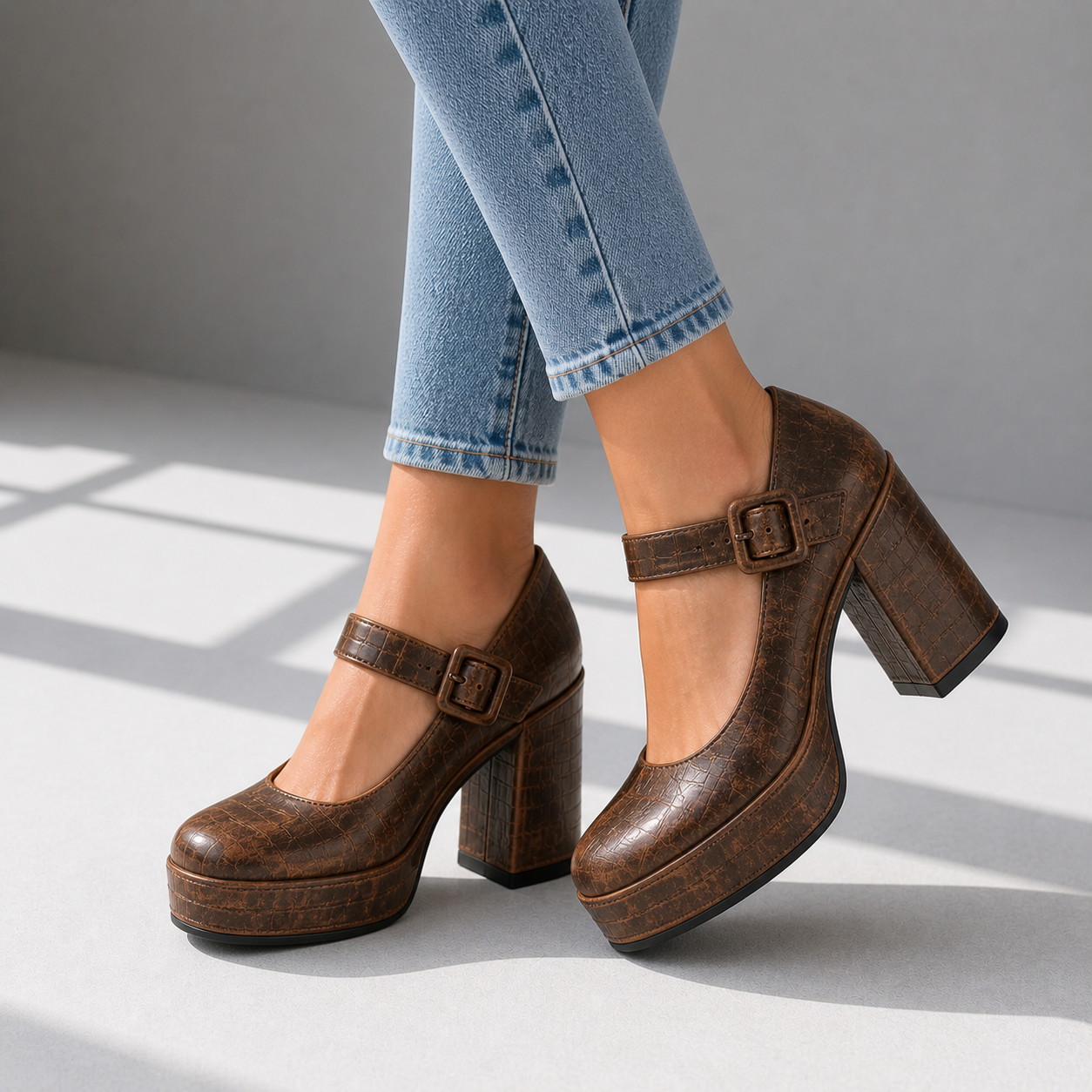 Carmela Platform Mary Jane Heels