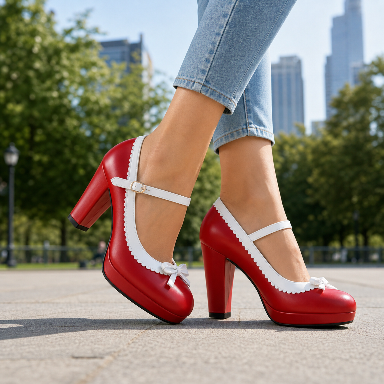 Luna Bow Mary Jane Heels - Sienna Rue
