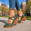 Camille Cross-Strap Wedges